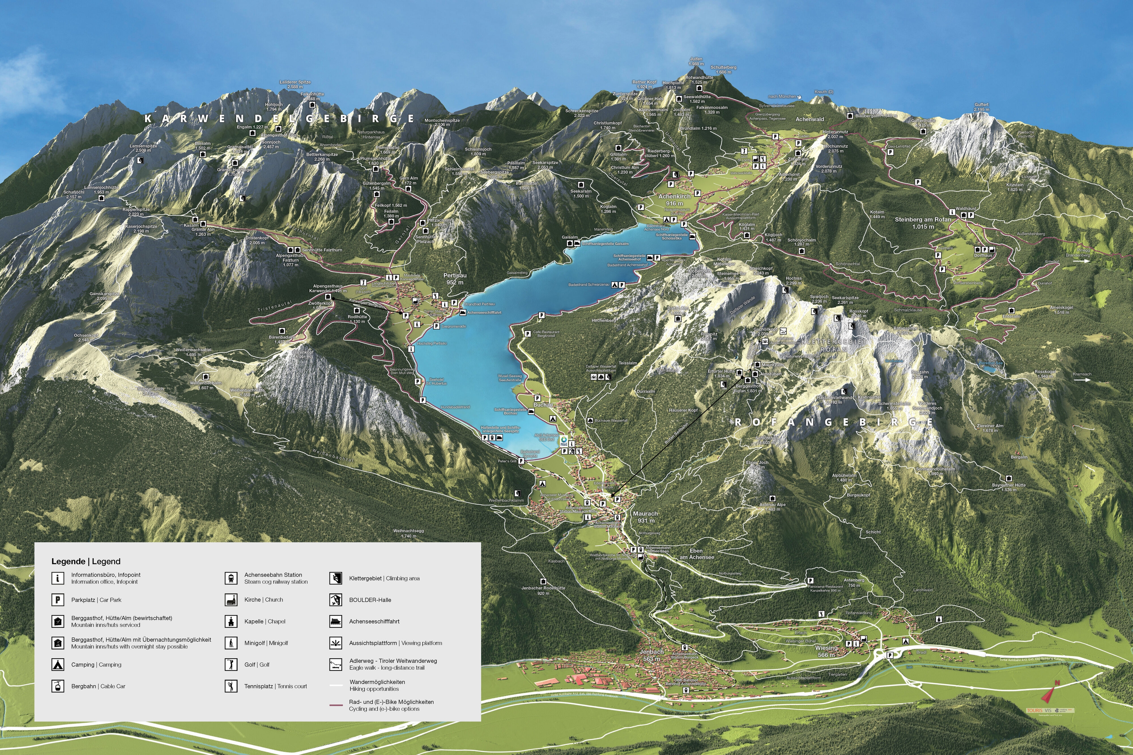 Pertisau - resort map