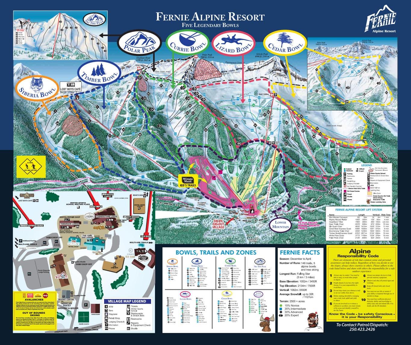 Fernie ski map
